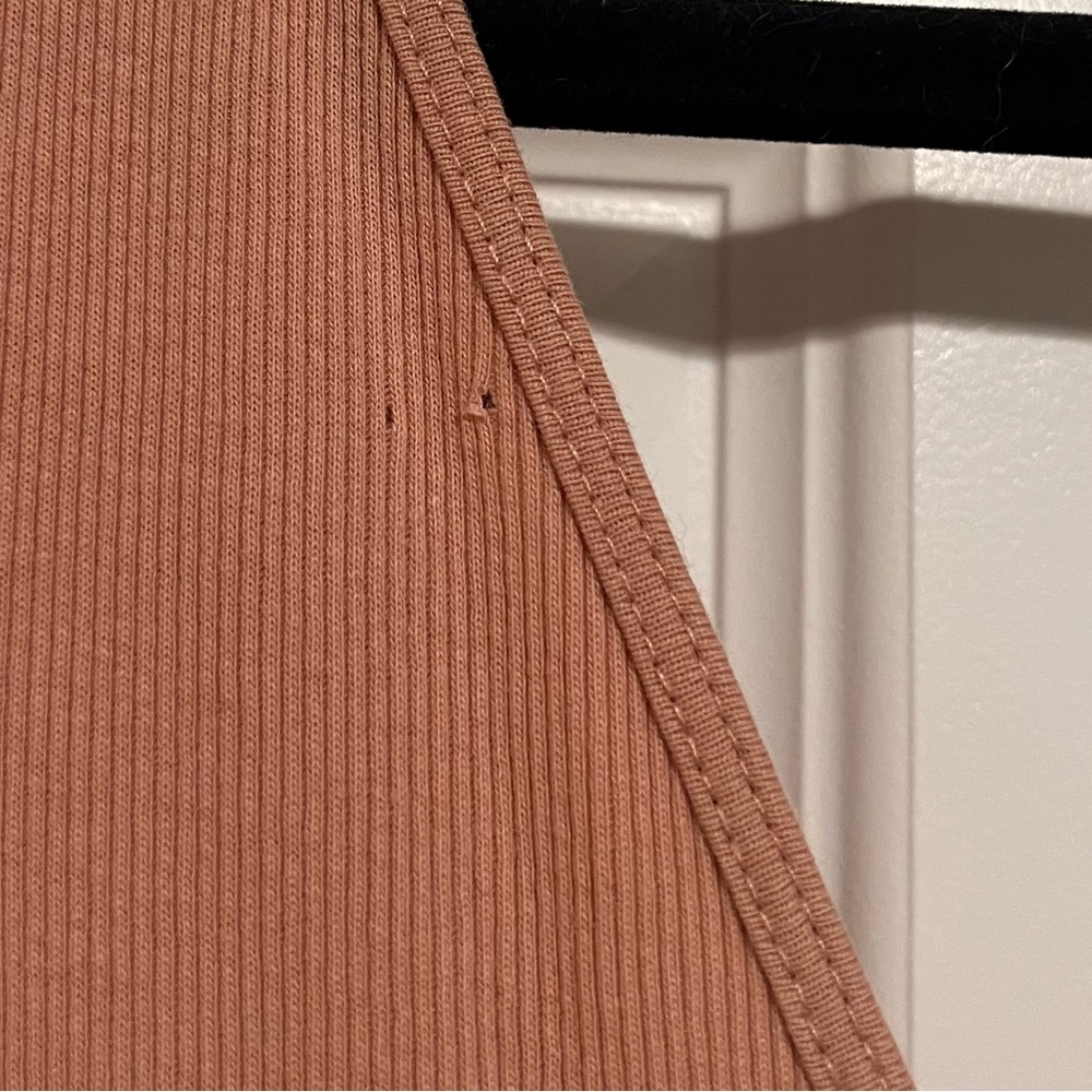 Zara Tan Ribbed Midi Dress - Picture 4 of 8
